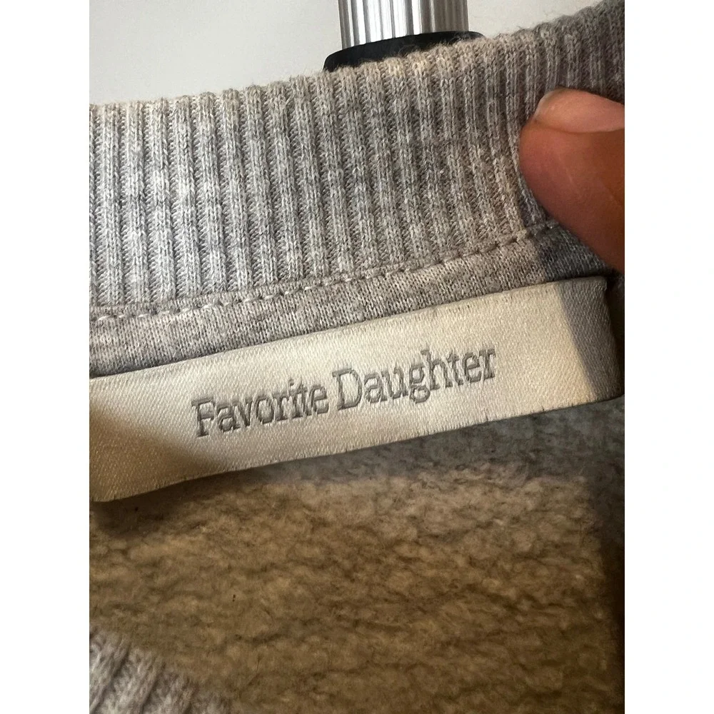 Favorite Daughter Heather Gray Crewneck Sweater Sz S
